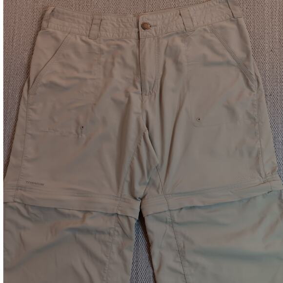 Columbia Titanium Convertible Pants Womens 12 33X29 Light Tan Packable - Picture 7 of 16